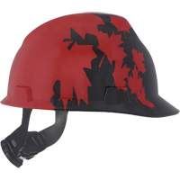 Specialty V-Gard&reg; Hard Hat, Ratchet Suspension, Black/Red OSI Industrial Sales