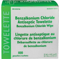 Serviette au chlorure de benzalkonium BZK, Serviette, Antiseptique OSI Industrial Sales