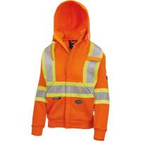Heavyweight Safety Hoodie, Women's, X-Small, High Visibility Orange OSI Industrial Sales