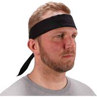 Chill-Its 6702 Cooling Headband with Embedded Polymers & Tie Closure, Black OSI Industrial Sales