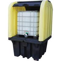 Yellow Roll Top Hardcover Spill Pallet, 65" L x 65" W x 101" H, 5000 lbs. Load Capacity OSI Industrial Sales
