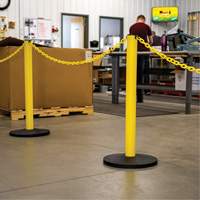 Industrial Stanchion Kit with Plastic Chain, 37" High, Red OSI Industrial Sales