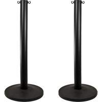 Industrial Stanchion, 37" High, Black OSI Industrial Sales