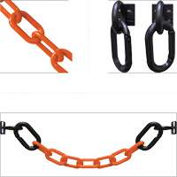 Magnetic Chain Barrier Warehouse Kit, Orange OSI Industrial Sales