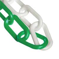 Bicolour Plastic Barrier Chain, Green/White OSI Industrial Sales