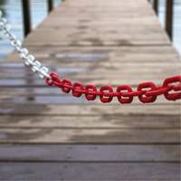 Bicolour Plastic Barrier Chain, Green/White OSI Industrial Sales