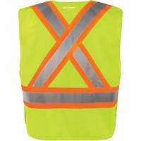 Gilet haute visibilit&eacute; &agrave; d&eacute;tachement rapide en 5 points, Orange haute visibilit&eacute;, Moyen/Petit, Polyester OSI Industrial Sales