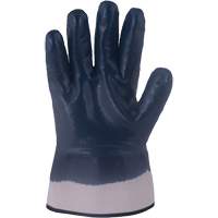 Horizon&reg; Navy Gloves with Pasted Cuffs, Medium, Nitrile Coating, Jersey/Cotton Shell OSI Industrial Sales