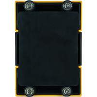 HAZLOK Safety Barrier System, Plastic, Magnetic Mount, 30', Black and Yellow Tape OSI Industrial Sales