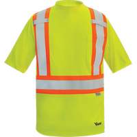 T-shirt de s&eacute;curit&eacute; doubl&eacute; de bambou Viking, Polyester, Petit, Jaune lime haute visibilit&eacute; OSI Industrial Sales