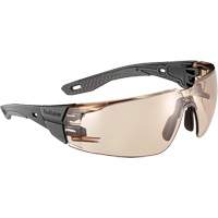 Lunettes de s&eacute;curit&eacute; RUSH+ 2.0 avec monture noire et grise, M/G, Lentille Cuivre, Antibu&eacute;e/Anti-&eacute;gratignures, ANSI Z87+ OSI Industrial Sales