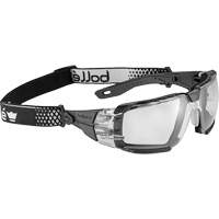 Lunettes de s&eacute;curit&eacute; RUSH+ 2.0 XP avec monture noire et grise, petit, Lentille Transparent, Antibu&eacute;e/Anti-&eacute;gratignures, ANSI Z87+ OSI Industrial Sales