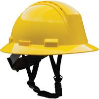 Kilimanjaro Full Brim Safety Helmet with HDPE Shell, Meets CSA Type 2, Ratchet Suspension, Vented OSI Industrial Sales