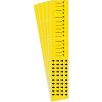 "Blank °F" Pipe Markers, Self-Adhesive, 2-1/4" H x 14" W, Black on Yellow OSI Industrial Sales