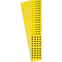 "Blank Lb. Steam" Pipe Marker, Self-Adhesive, 2-1/4" H x 2-3/4" W, Black on Yellow OSI Industrial Sales