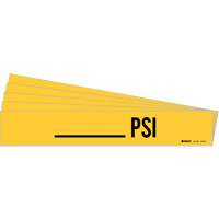 Marqueur de tuyau PSI, Autocollant, 2-1/4" h x 14" la, Noir sur jaune OSI Industrial Sales