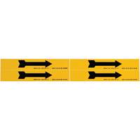 Arrow Pipe Marker, Self-Adhesive, 1-1/8" H x 7" W, Black on Yellow OSI Industrial Sales
