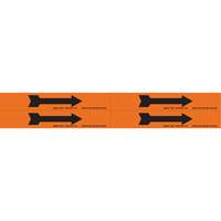 Arrow Pipe Markers, Self-Adhesive, 1-1/8" H x 7" W, Black on Orange OSI Industrial Sales