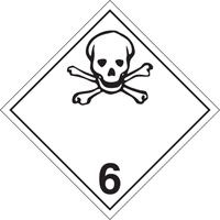 Toxic Materials TDG Placard, Adhesive Vinyl OSI Industrial Sales