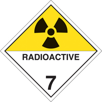 Radioactive Materials TDG Placard, Adhesive Vinyl OSI Industrial Sales