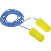 Bouchons d'oreilles n&eacute;on jaune E-A-Rsoft, Vrac - Sac en poly, Avec cordon OSI Industrial Sales