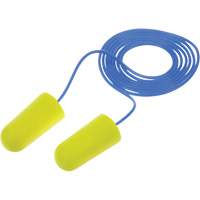 Bouchons d'oreilles n&eacute;on jaune E-A-Rsoft, Vrac - Sac en poly, Avec cordon OSI Industrial Sales