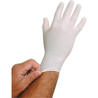 QRP BioTek&reg; Disposable Gloves, Large, Latex, 6-mil, Powder-Free, White OSI Industrial Sales