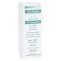 Gauze Sponges, Pad, 3" L x 3" W, Medical Device Class 1 OSI Industrial Sales