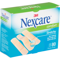 Bandages confortables Nexcare, Rectangulaire/carr&eacute;e, 3", Tissu, St&eacute;rile OSI Industrial Sales