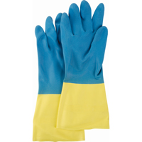 Two Tone NS53 Gloves, Size Medium/8, 13" L, Neoprene/Rubber Latex, Flock-Lined Inner Lining, 28-mil OSI Industrial Sales