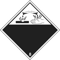 Corrosive Materials TDG Placard, Plastic OSI Industrial Sales