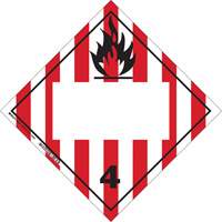 Flammable Solids TDG Placard, Adhesive Vinyl OSI Industrial Sales