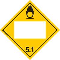 Oxidizer TDG Placard, Adhesive Vinyl OSI Industrial Sales