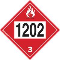 1202 Fuel Oil Flammable Liquid TDG Placard, Plastic OSI Industrial Sales