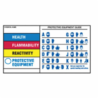Protective Equipment Labels, Polyester, Sheet, 5" L x 3" W OSI Industrial Sales
