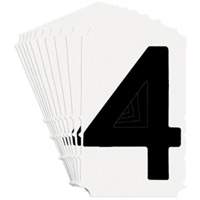 Quick-Align&reg; Individual Gothic Number and Letter Labels, 4, 4" H, Black OSI Industrial Sales