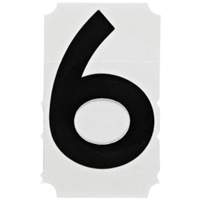 Quick-Align&reg; Individual Gothic Number and Letter Labels, 6, 4" H, Black OSI Industrial Sales