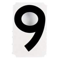 Quick-Align&reg; Individual Gothic Number and Letter Labels, 9, 4" H, Black OSI Industrial Sales