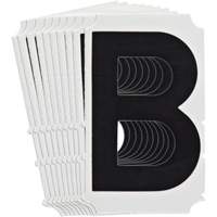 Quick-Align&reg; Individual Gothic Number and Letter Labels, B, 4" H, Black OSI Industrial Sales