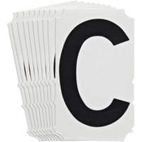 Quick-Align&reg; Individual Gothic Number and Letter Labels, C, 4" H, Black OSI Industrial Sales