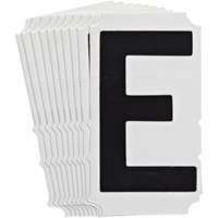 Quick-Align&reg; Individual Gothic Number and Letter Labels, E, 4" H, Black OSI Industrial Sales