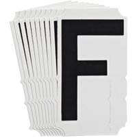 Quick-Align&reg; Individual Gothic Number and Letter Labels, F, 4" H, Black OSI Industrial Sales