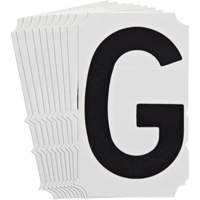 Quick-Align&reg; Individual Gothic Number and Letter Labels, G, 4" H, Black OSI Industrial Sales