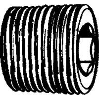 Bouchon de tuyau (t&ecirc;te hexagonale frais&eacute;e), 1/8" dia., Laiton OSI Industrial Sales