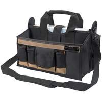Center Tray Tool Bag, Canvas, 16 Pockets, Black OSI Industrial Sales