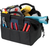 BIGMOUTH&reg; Tool Bag, Polyester, 23 Pockets, Black OSI Industrial Sales