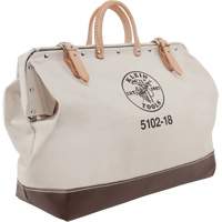 Sac &agrave; outils robuste de 18", Toile, 1 pochettes, Beige OSI Industrial Sales