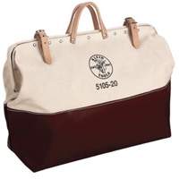 Sac d'outils robuste &agrave; fond haut de 20 po, Toile, 1 pochettes, Naturel OSI Industrial Sales