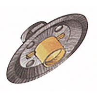 A24N Fast Grinding Wheel, 6" x 1/4", 7/8" Arbor, Aluminum Oxide, Type 27 OSI Industrial Sales