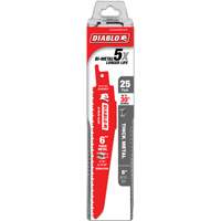 Reciprocating Blade for Thick Metal/Demolition, Bi-Metal, 8-10 TPI, 6" L OSI Industrial Sales